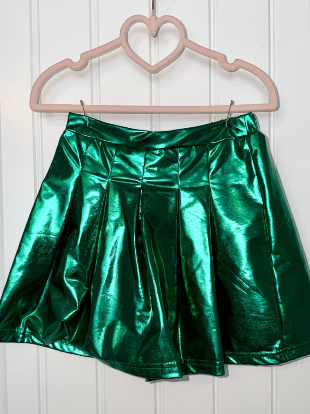 SHEIN Girls Size 6 Metallic Green Skirt